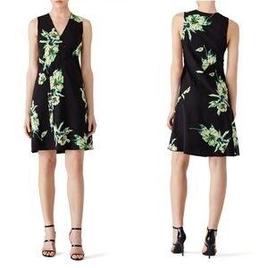 Proenza Schouler $990 Retail Black Floral Asymmetrical Silk Dtess 6